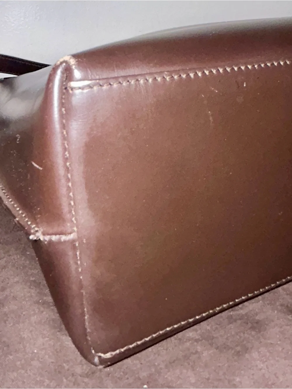 Gucci Tom Ford era Vintage leather shoulder bag. - Picture 11 of 14